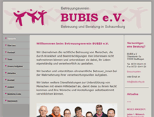 Tablet Screenshot of bubis-shg.de